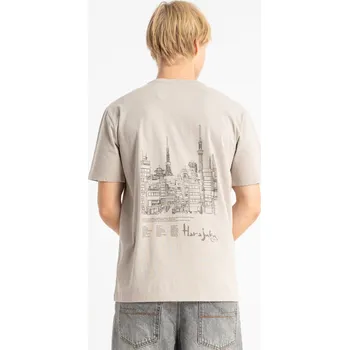 Chlapecké tričko Reporter Young | Chlapecké béžové tričko REGULAR s potiskem Tokyo – Harajuku na zádech - Barva BÉŽOVÁ, Velikost 170 261-0440B-21-250-1
