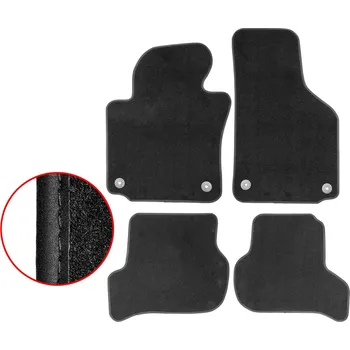 Autodoplněk ACI textilní koberečky černé EXCLUSIVE (pro kulaté příchytky) sada 4 ks pro VW SCIROCCO 9/2008-