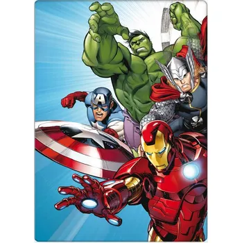 Dětská deka EU Dětská deka AVENGERS Light Blue polar fleece 100x140cm modrá