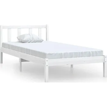 Postel Rám postele bílý masivní borové dřevo 90 × 200 cm, 810068