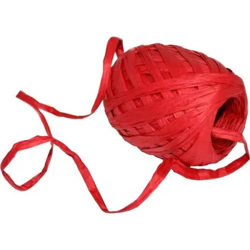 Vánoce GOBA Papírové vázací stuhy délka 2 × 30 m, Raffia vínová - balení 2 ks