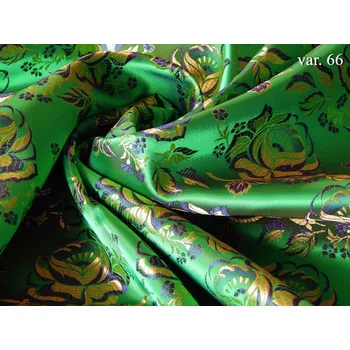 HEDVA ČESKÝ BROKÁT Ondrin 160 krojový brokát RŮŽE zelená | 66