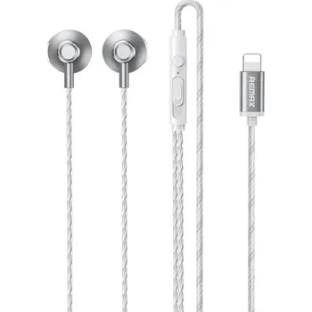 Pouzdro na mobilní telefon Remax kabelová sluchátka do uší USB typu C 1,2 m stříbrná (RM-711I)
