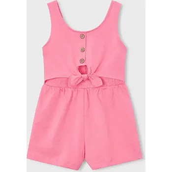 Dětský bavlněný overal Mayoral 3889.6L.Mini.PPY2 růžová 30X, vel. 122