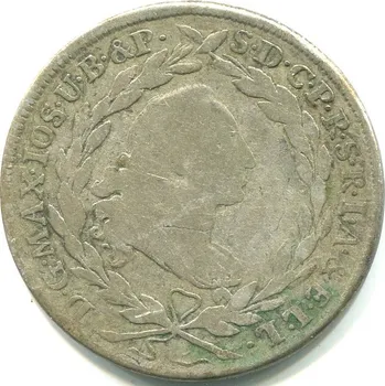 BAYERN. Maxmilián III. Josef (1745-1777). 20 Kreuzer 1773. Ag.