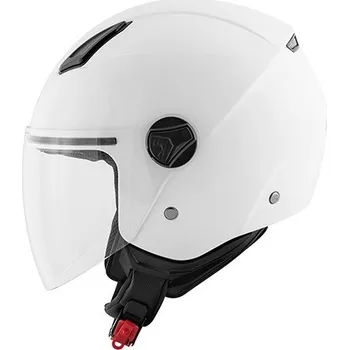 Helma na motorku KV28 EVO JOIN BASIC - otevřená bílá jet moto přilba KAPPA XXL