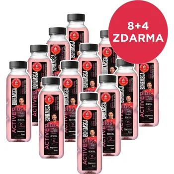 Voda Bohemsca Active Plus vitamínová voda Višeň a švestka 12× 390 ml