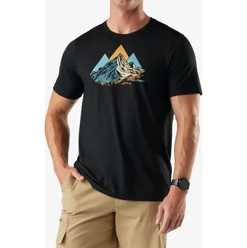 Tričko s potiskem Smartwool Peak Bagger Active Short Sleeve Graphic Tee - black