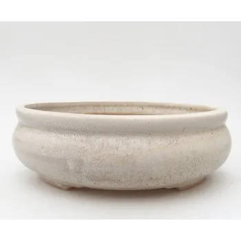 Květináč Keramická bonsai miska 24 x 24 x 8 cm béžová