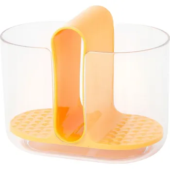 Úložný box Verk 24220 Dvoukomorový stojan na příbory, žlutý