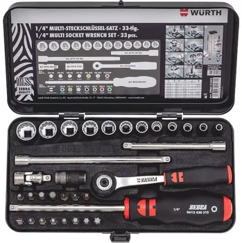 WÜRTH Sada multi nástrčných klíčů 1/4", 33 ks