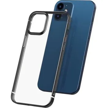Pouzdro na mobilní telefon Baseus Shining Case Flexibilní gelové pouzdro s lesklým kovovým rámečkem iPhone 12 Pro Max Starshine černé (ARAPIPH67N-MD01)