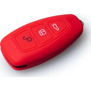 Ochranné silikonové pouzdro na klíč pro Ford bez vystřelovacího klíče, barva červená