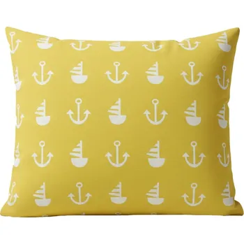 Povlak na polštářek Povlak na polštář Žlutá kotva 70x90 cm, knoflíky