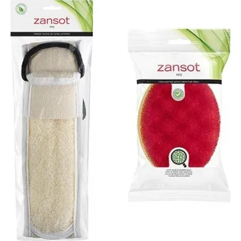 Zansot Peeling na záda s egyptskou lufou + Oboustranná oválná tělová houba
