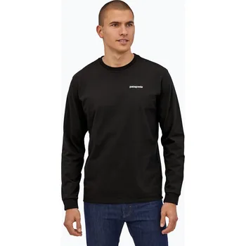 Pánské tričko Pánské trekové tričko longsleeve Patagonia P-6 Logo Responsibili black