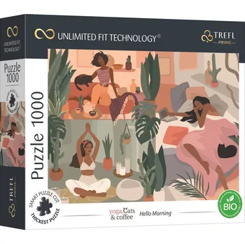 Puzzle Trefl Puzzle UFT Yoga, Cats & Coffee: Dobré ráno 1000 dílků