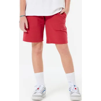 Chlapecké kraťasy DOMYOS Dětské sportovní kraťasy bavlněné 14 LET RŮŽOVÁ|ČERVENÁ