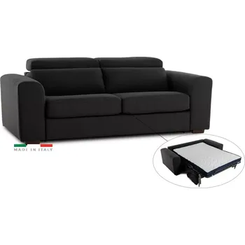 Sedací souprava Pohovka FELYNE br. FELYNE s rozkladem na každodenní spaní, 140, tm. šedá (jazz 22 graphite)