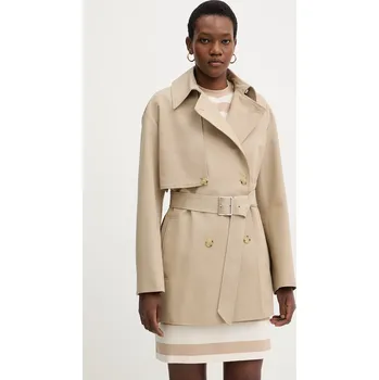 Dámský kabát Bavlněný kabát BOSS Cromas 50553185 béžová 08X, vel. 38