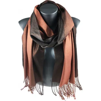 Módní doplněk JORDAN Přechodný a exkluzivní kašmírový šátek Versoli AX-62 Černá a růžová