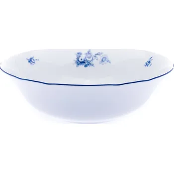 Thun 1794 Rose, mísa kompotová, porcelán, modré růže, 25 cm, Thun