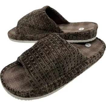 Pánské pantofle Adcz Pánské hnědé domácí papuče 08 Barva: Hnědá, Velikost: 43