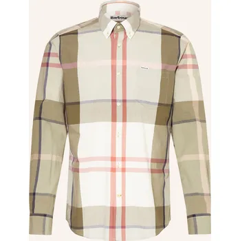 Pánská košile Barbour Pánská Košile Harris Tailored Fit, olivová / šedá /...