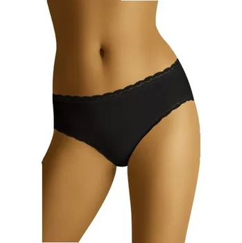 Dámské spodní prádlo Kalhotky Wolbar Eco-Ra - ekologická bavlna Černá M