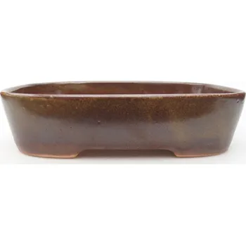 Květináč Keramická bonsai miska 22,5 x 17 x 6 cm hnědá