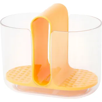 Úložný box Verk 24220 Dvoukomorový stojan na příbory, žlutý