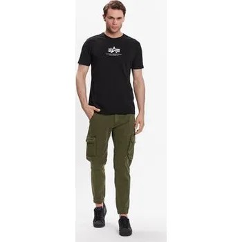 Pánské tričko Alpha Industries T-Shirt Basic 118533 Černá Regular Fit 3XL