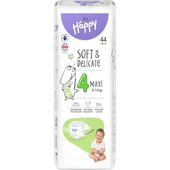 Přebalování Bella Happy Maxi 4 dětské pleny jednorázové 8-14 kg, 44 ks