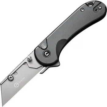 kapesní nůž CIVIVI Elementum Utility Šedá Hliníková Rukojeť Stonewashed Držák Čepele z Nerezové Oceli Plain