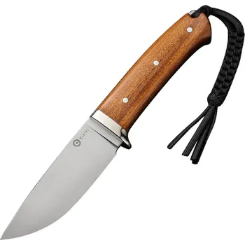 lovecký nůž CIVIVI Cloud Peak Guibourtia dřevěná rukojeť s niklově-stříbrnou záštitou, saténově dokončená Nitro-