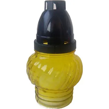 Svíčka Bony skleněná hřbitovní lampička s kovovým víčkem, 13,4 cm, 1 ks