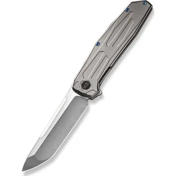 kapesní nůž WE Shadowfire Šedá Titánová Rukojeť Ručně Leštěná Saténová Čepel CPM 20CV WE22035-2