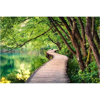 Obraz Obraz na plátně Stezka kolem jezera, 85 × 113 cm, tisk&nbsp;CA-17043