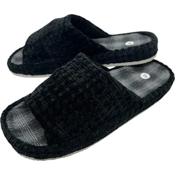 Pánské pantofle Adcz Pánské černé domácí papuče 06 Barva: Černá, Velikost: 42