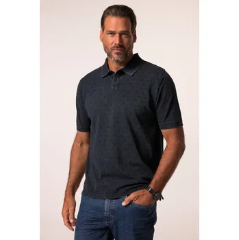 Pánská košile JP1880, Plus size Polokošile JP1880, krátké rukávy, piké, plošný potisk, vintage vzhled, do 8XL pro plnoštíhlé nadměrná velikost, 836288130-1456, modrý, 7XL, Plus size oblečení, Oblečení pro vysoké muže, Nadměrné velikosti, Oblečení pro plnoštíhlé.