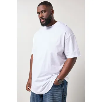 Pánské tričko STHUGE, Plus size STHUGE tričko, krátké rukávy, oversize, vločkový potisk, kulatý výstřih, do 8XL pro plnoštíhlé nadměrná velikost, 824839200-1455, bílý, 6XL, Plus size oblečení, Oblečení pro vysoké muže, Nadměrné velikosti, Oblečení pro plnoštíhlé.