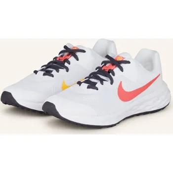 Dámské tenisky Nike Dívčí Sneakersy Revolution 6, bílá / oranžová / světle...