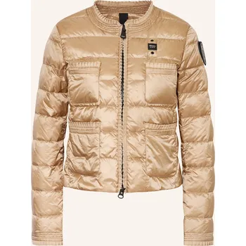 Blauer Dámská Lehká Péřová Bunda S Volánky, béžová, 36