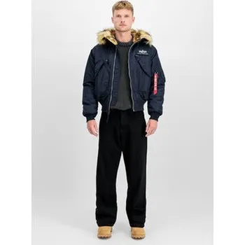 Pánská bunda Alpha Industries Zimní bunda 45/P Hooded Custom Bomber Jacket Světle modrá Core Fit S