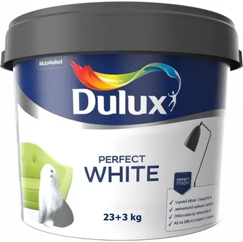 barva na zeď Akzo Nobel Dulux Perfect White 23 + 3 kg, bílá