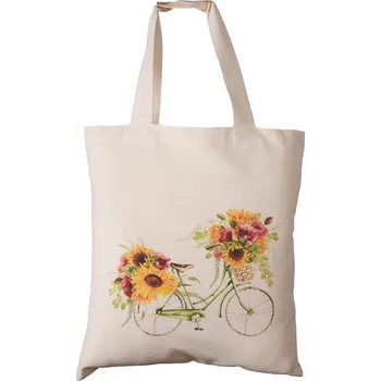 Nákupní taška Tegatex Látková taška - Slunečnicový ráj na kole