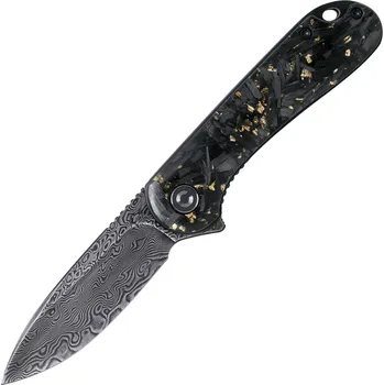 kapesní nůž CIVIVI Elementum Damascus/CF Zlatý C907C-DS1