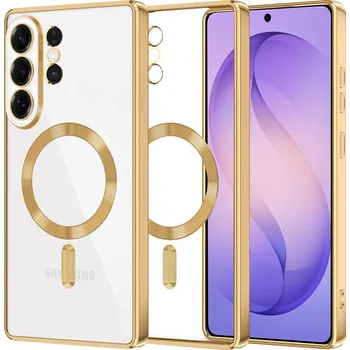 Pouzdro na mobilní telefon Techsuit - Luxusní křišťálový MagSafe - Samsung Galaxy S26 Ultra - zlatý