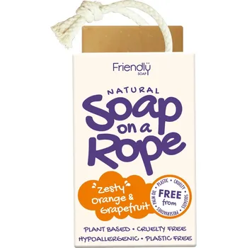 Kosmetika Friendly Soap přírodní mýdlo pomeranč a grep na šnůrce 125 g
