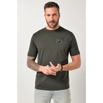 Pánské tričko JP1880, Plus size Tričko JP1880, krátké rukávy, potisk, nášivka, vintage vzhled, do 8XL pro plnoštíhlé nadměrná velikost, 846160121-1453, zelený, 4XL, Plus size oblečení, Oblečení pro vysoké muže, Nadměrné velikosti, Oblečení pro plnoštíhlé.